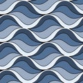 Seamless wave pattern. Striped texture with many lines Royalty Free Stock Photo