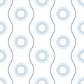 Seamless waves and circles pattern