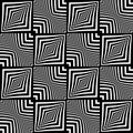 Seamless wavy checked pattern. Geometric texture. Royalty Free Stock Photo