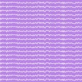 Seamless wavy lines pattern on a purple background, suitable for fabric and gift wrapping paper, various art works Royalty Free Stock Photo