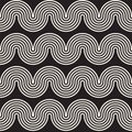 Seamless wavy lines pattern. Repeating vector texture. Stylish stripes background. Contemporary graphics with parallel Royalty Free Stock Photo