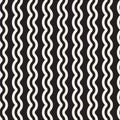 Seamless wavy lines pattern. Repeating vector texture. Stylish stripes background. Contemporary graphics with parallel Royalty Free Stock Photo