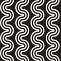 Seamless wavy lines pattern. Repeating vector texture. Stylish stripes background. Contemporary graphics with parallel Royalty Free Stock Photo