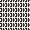 Seamless wavy lines pattern. Repeating vector texture. Stylish stripes background. Contemporary graphics with parallel Royalty Free Stock Photo