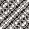 Seamless wavy lines pattern. Repeating vector texture. Stylish stripes background. Contemporary graphics with parallel Royalty Free Stock Photo