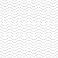 Seamless wavy pattern. Black thin lines on white background. Nautical, naval and water theme. Vector illustration