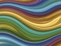 Seamless wavy pattern of metallic rainbow colored stripes with a liquid chrome effect, creating a vibrant and textured abstract Royalty Free Stock Photo