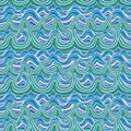 Seamless wavy pattern. Vector illustration wave, river ocean, wallpaper, ornament,