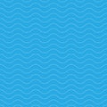 Seamless wavy pattern. White thin lines on blue background. Nautical, naval and water theme. Vector illustration