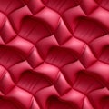 3d Seamless Quilted Red Texture With Futuristic Chromatic Waves