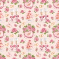 Seamless wedding artistic pattern Royalty Free Stock Photo