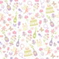 Seamless wedding pattern