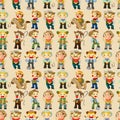 Seamless west cowboy pattern