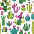 Seamless cactus pattern