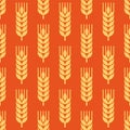 Seamless wheat ear background