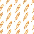 Seamless wheat ears pattern