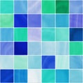 Seamless white and blue bathroom tiles Royalty Free Stock Photo