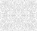 Seamless white 3D pattern, arabic motif, east ornament, indian ornamen