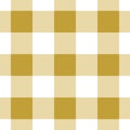 Seamless white, dark and bright ocher tartan