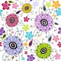 Seamless white floral pattern Royalty Free Stock Photo