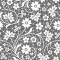 Seamless blue lace background with floral pattern Royalty Free Stock Photo