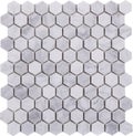 Seamless white hexagon marble Mosaic pattern Royalty Free Stock Photo