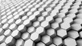 Seamless white hexagon tiled design background