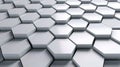 Seamless white hexagon tiled design background