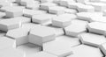 White Hexagonal Geometric Pattern Background with 3D Relief and Shadows image photo Royalty Free Stock Photo