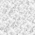 Seamless white monochrome pattern with azalea.