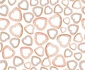 Seamless white pattern full of heart