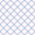 Seamless white quilted background with pins. Royalty Free Stock Photo