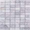 Seamless white rectangle marble Mosaic pattern Royalty Free Stock Photo