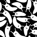 Seamless white slugs pattern