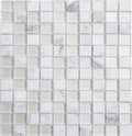 Seamless white square marble and glass Mosaic pattern Royalty Free Stock Photo