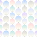 Seamless white texture with light 3D circles of different light pastel shades Royalty Free Stock Photo