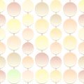 Seamless white texture with light 3D circles of different light pastel shades Royalty Free Stock Photo