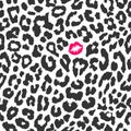 Seamless wild background with kiss print