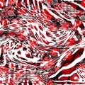 Seamless wild skin pattern. Mix of Tiger skin, jaguar skin. leopard print with red background. Royalty Free Stock Photo