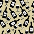 Seamless wine pattern