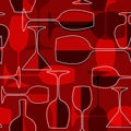 Seamless wineglass background Royalty Free Stock Photo