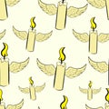 Seamless winged candles