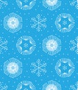 Seamless winter color hand-drawn pattern