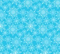 Seamless Winter Snow Flakes Background Pattern