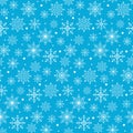 Seamless Winter Snow Flakes Background Pattern