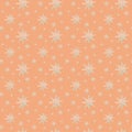 Seamless winter snowflakes pattern. Watercolor Christmas background. Hand drawn fabric paper texture design Royalty Free Stock Photo