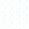 Seamless winter snowflakes pattern. Watercolor Christmas background. Hand drawn fabric paper texture design Royalty Free Stock Photo