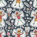 Seamless winter vector pattern.