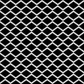 Seamless wired netting fence. Simple black background on white vector illustration Curved Wavy Royalty Free Stock Photo