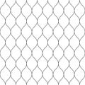 Seamless wired netting fence. Simple black vector illustration on white background Royalty Free Stock Photo